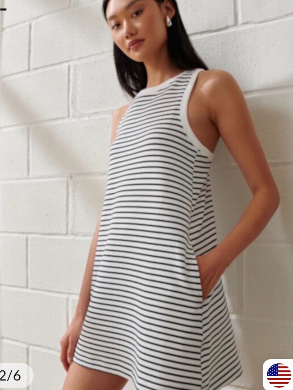 NWOT Abercrombie & Fitch YPB neoKNIT On The Go Unlined Mini Dress